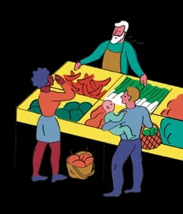 Illustration Les Marchés Festifs